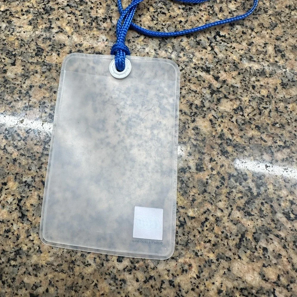 VTG Legoland Clear ID Badge Holder Neck Strap Lanyard Plastic Vintage 2004‎ Logo